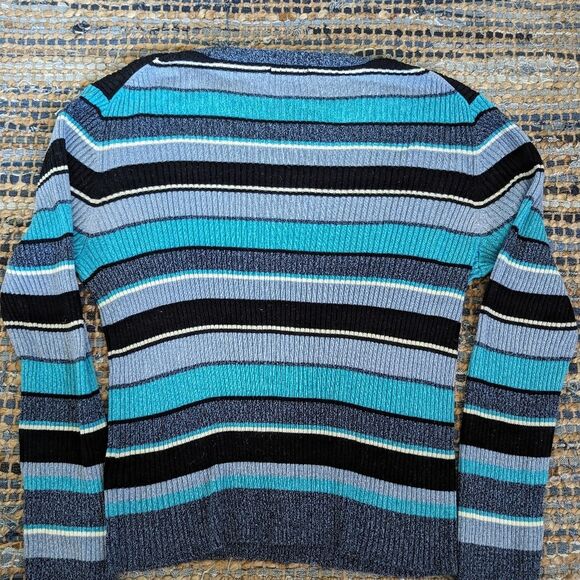 Cotton/Acrylic Black & Blue XL Town & Country Cabincore Cottagecore Whimsy - Picture 7 of 7